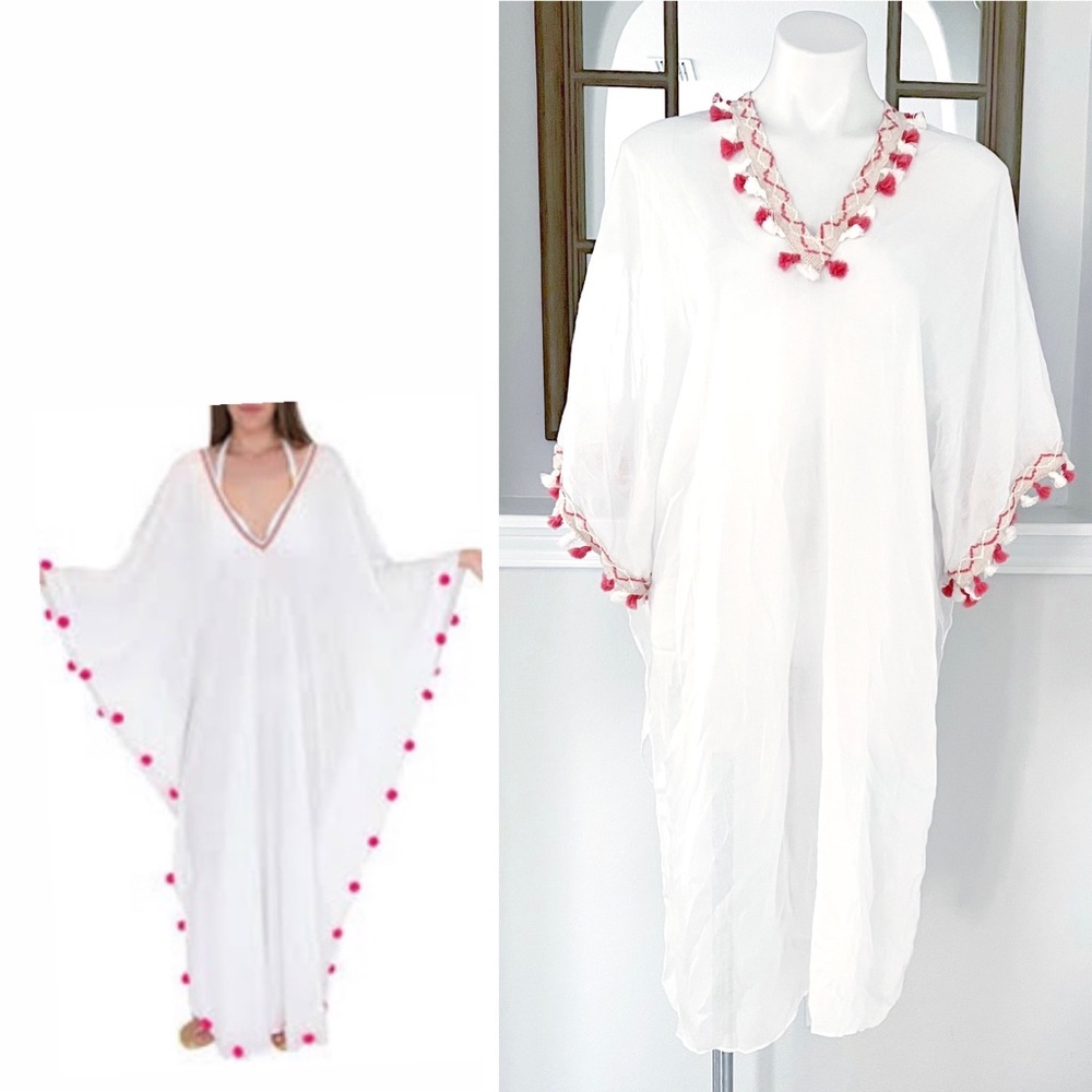 Lulla by Bindya Dress Swim Cover Up White One Size NWT